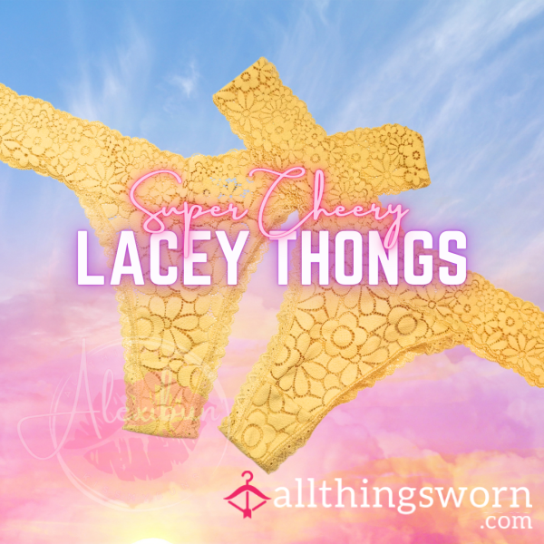 Super Cheery Lacey Thongs - International Standard Shipping Included!