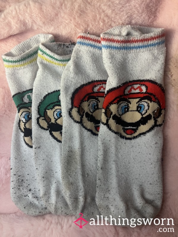 💚♥️ Super Mario & Luigi Ankle Socks Bundle With 3 Min Video & Proof Of Wear Pics ♡ £3 UK P&P 🇬🇧 Worldwide Shipping Available!