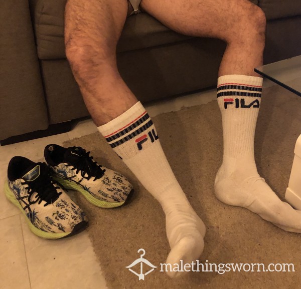 Super Smelly White Fila Socks Super