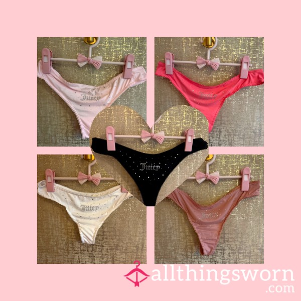 Super Soft Cotton Thongs With Rhinestones Juicy Couture ❤️