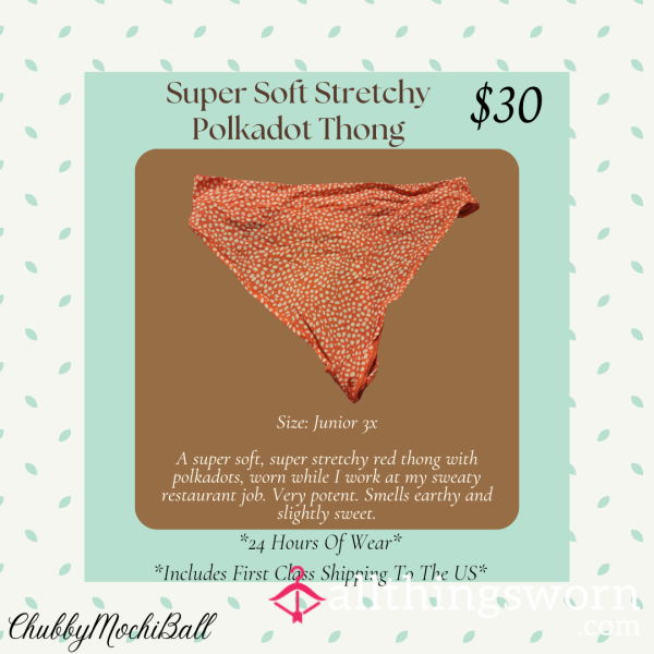 BBW Super Soft Stretchy Polkadot Thong