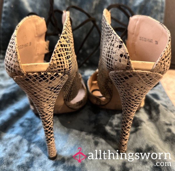 Super Stinky Snake Skin Heels