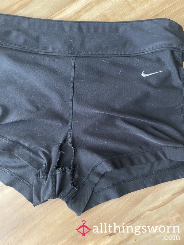 Super Worn And Ripped Nike Shorts