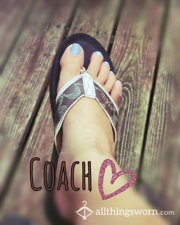 SUPER WORN COACH SANDALS