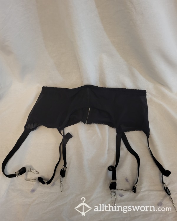 Suspender Belt, Black, Well Worn