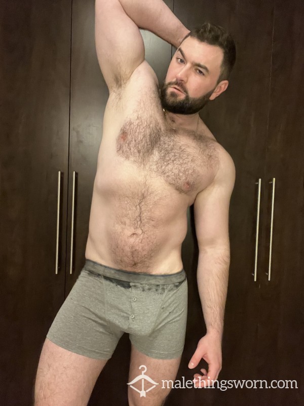 Sweat Soaked Grey Boxers