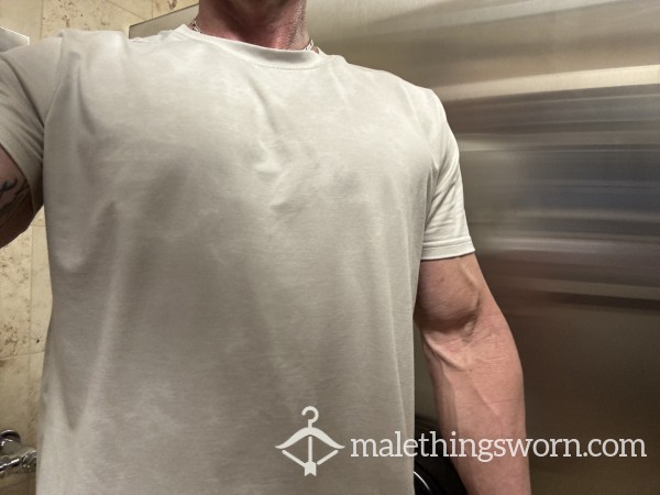 SWEAT SOAKED & MUSKY  GYM SHIRT