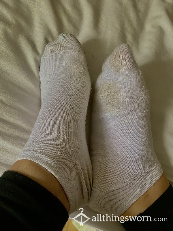 Sweaty 48 Hour Wear White Dirty Socks🤩