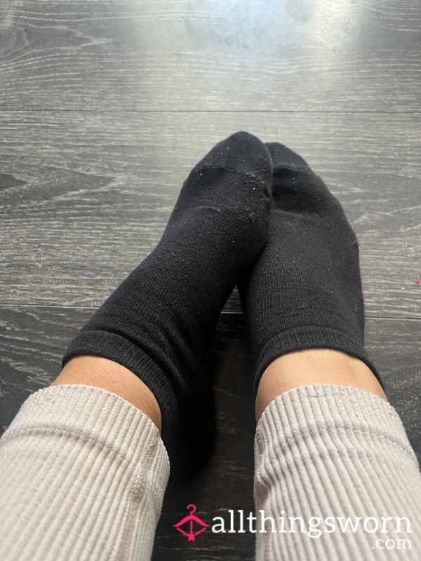 Sweaty Black Ankle Socks