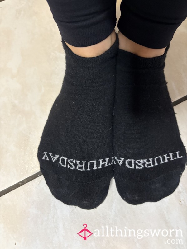 Sweaty Black Gym Training Socks