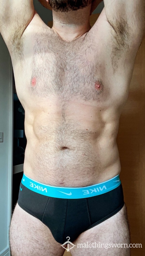 Sweaty Black/Light Blue Nike Briefs