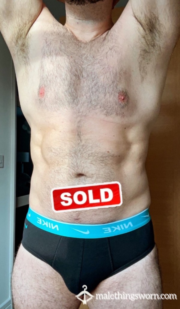 (SOLD)Sweaty Black/Light Blue Nike Briefs