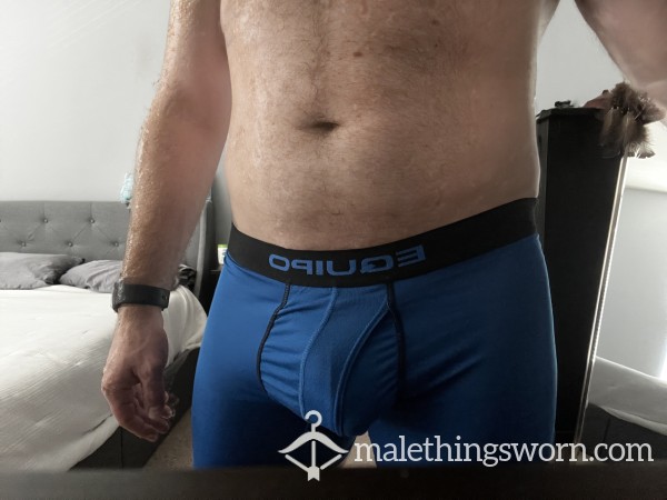 Sweaty Blue Compression Boxers