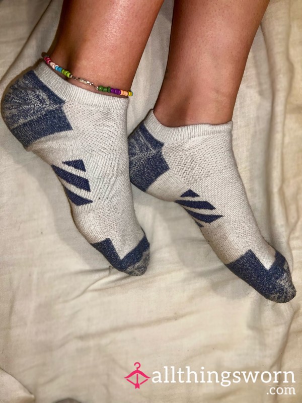 Sweaty, Dirty, Worn Thick Socks - Blue