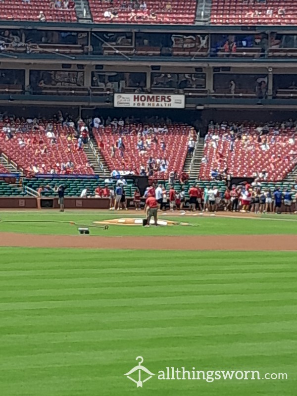 Sweaty Feet As The St Louis Cardinals V Chicago Cubs Game Yesterday! View Of Stadium Behind My Feet