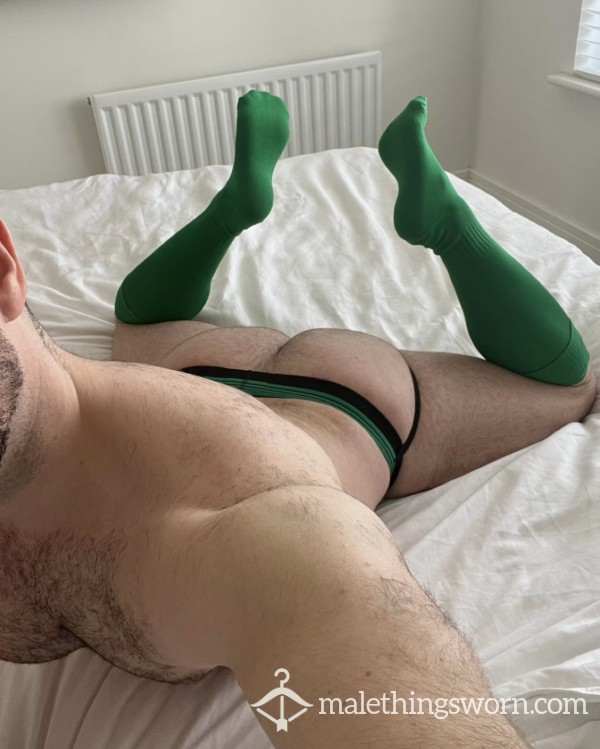 Sweaty Green Football Socks