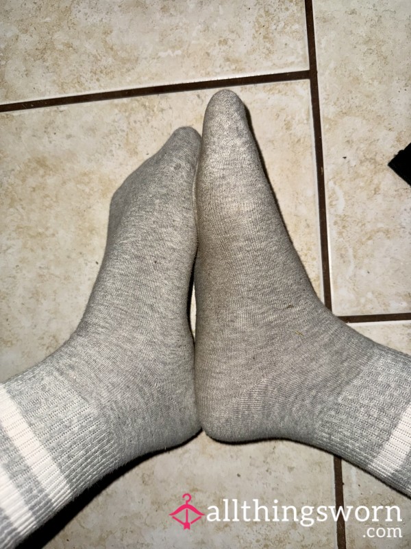 Sweaty Grey Socks