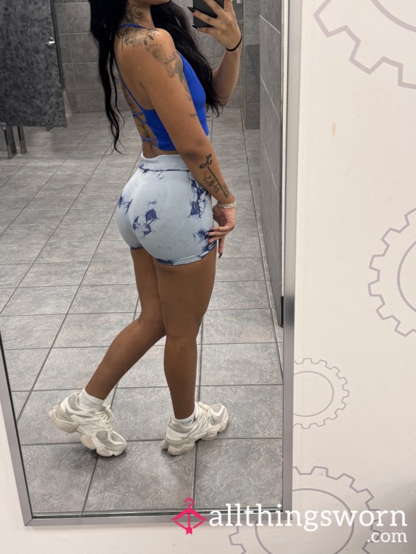 Sweaty Gym Shorts, Panties Under