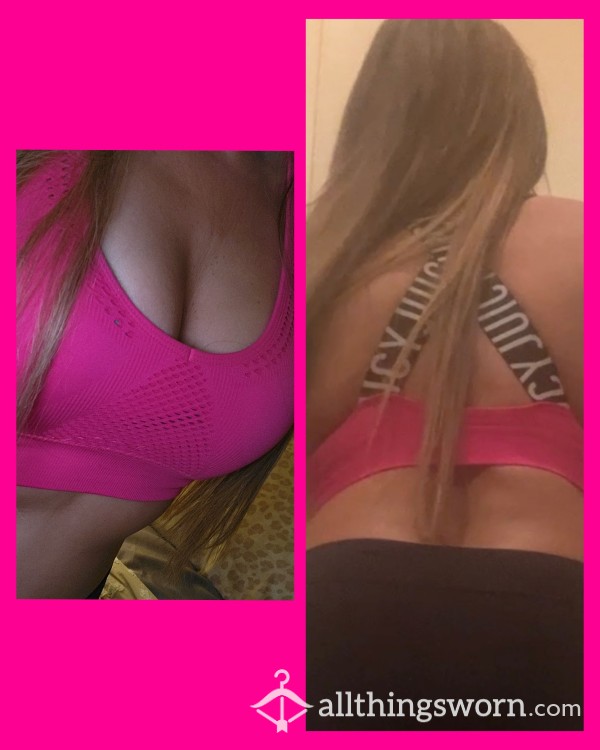 Sweaty Hot Pink Sports Bra Large 🩷