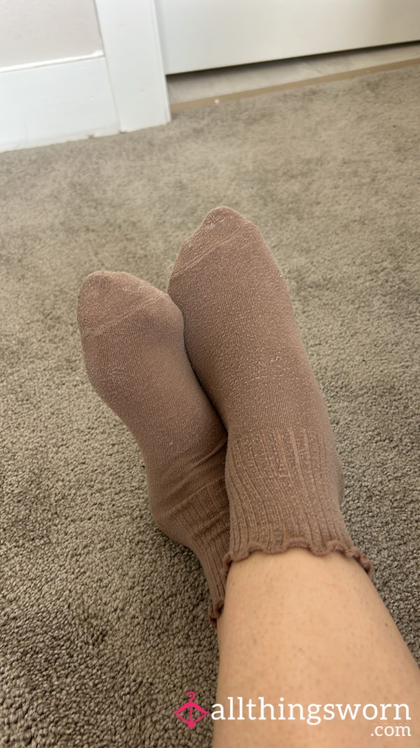 Sweaty Light Brown Gym Socks