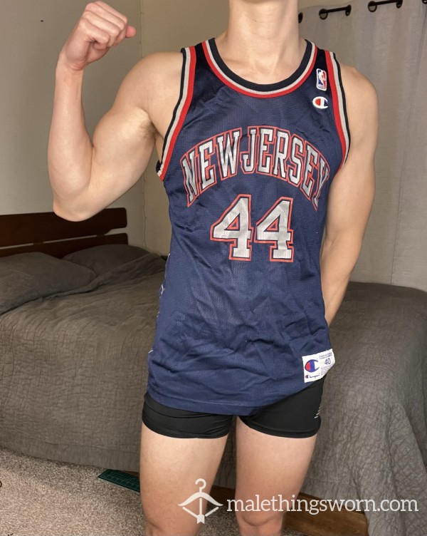 SWEATY NBA JERSEY USED From A College Jock Twink Worn For 1 WEEK STRAIGHT (Blue)