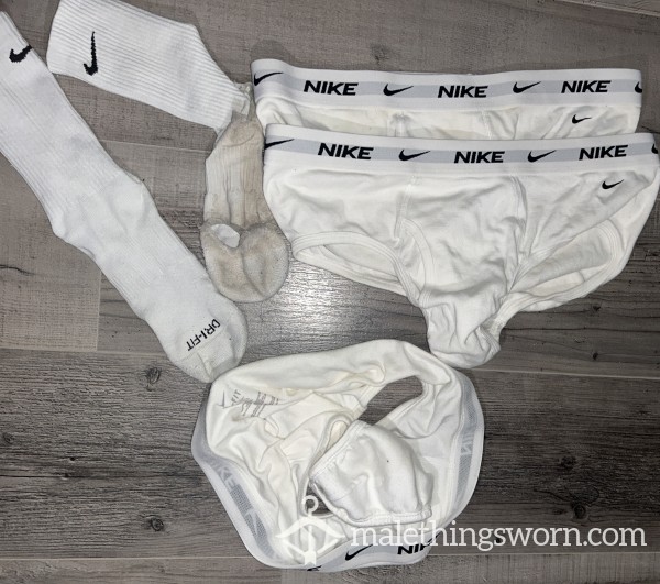 Sweaty Nike Boxers And Socks - After Workout And Steamy Session