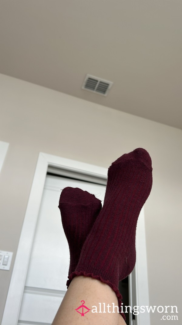 Sweaty Red Crew Gym Socks