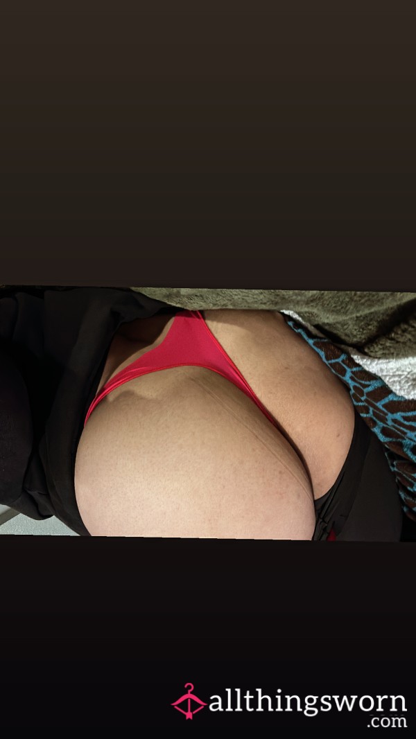 Sweaty Red Thong 🙈💋