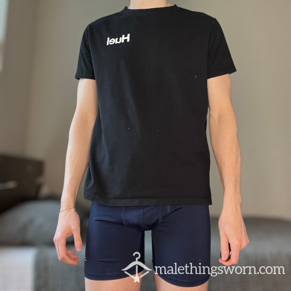 SWEATY SHIRT USED From A College Jock Twink Worn For 1 WEEK STRAIGHT (Black Huel Tee)