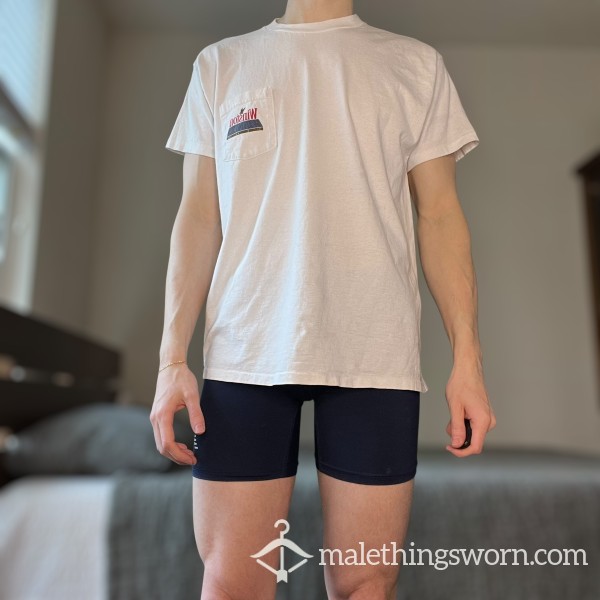 SWEATY SHIRT USED From A College Jock Twink Worn For 1 WEEK STRAIGHT (Winston White Tee)