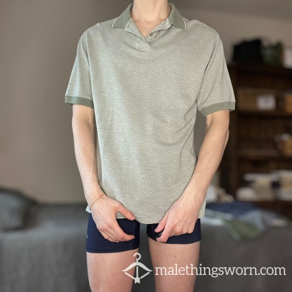 SWEATY SHIRT USED From A College Jock Twink Worn For 1 WEEK STRAIGHT (Light Green Textured)