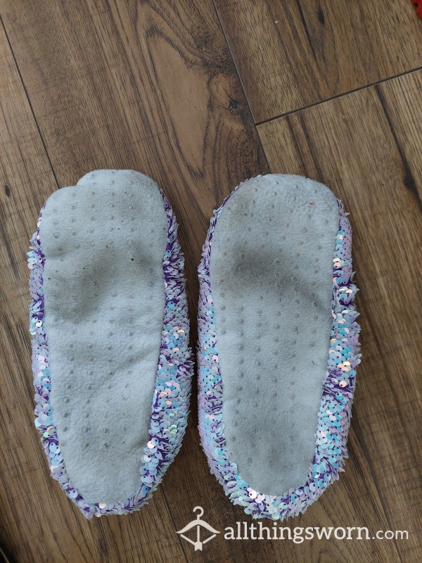 Sweaty Slippers, Size 2, Size 3, Small Feet, Milf, Bbw, Pawg