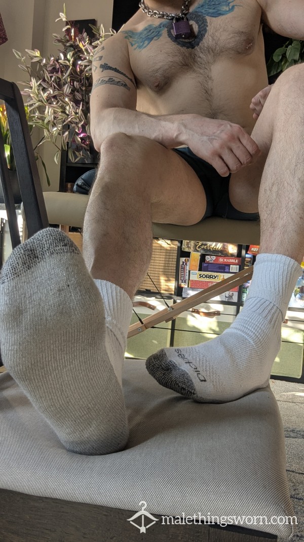 Sweaty Smelly White Worn Long D*ckies Socks