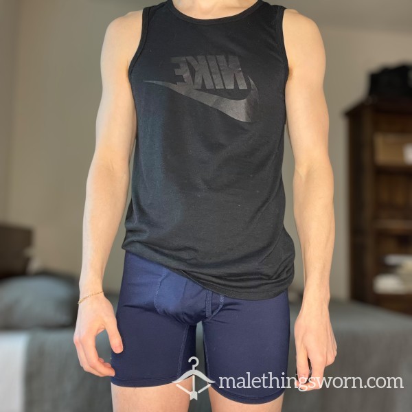 SWEATY TANK TOP USED From A College Jock Twink Worn For 1 WEEK STRAIGHT (Black Nike)