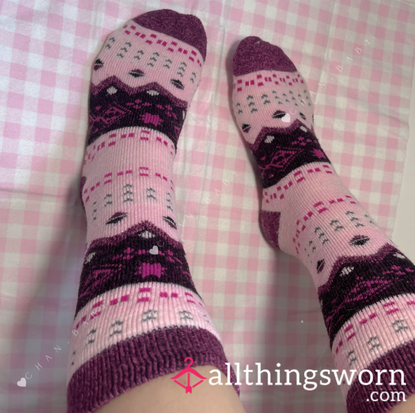 Sweaty Thick Pretty Winter Socks - Old ˚｡⋆