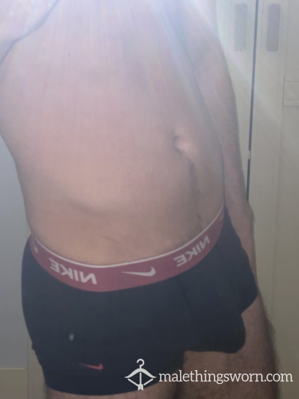 Sweaty Used Nike Gym Boxers, With Pre C*m 💦