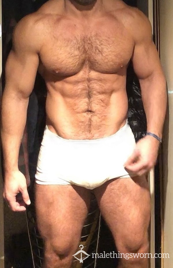 Sweaty White Boxer Brief