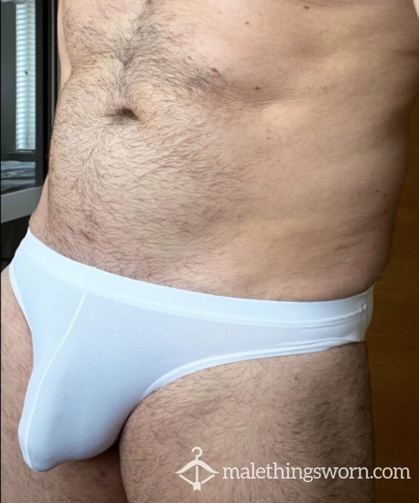 Sweaty White MK Lycra Briefs