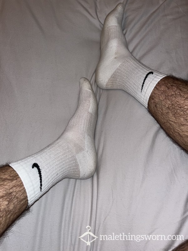 Sweaty White Nike Socks