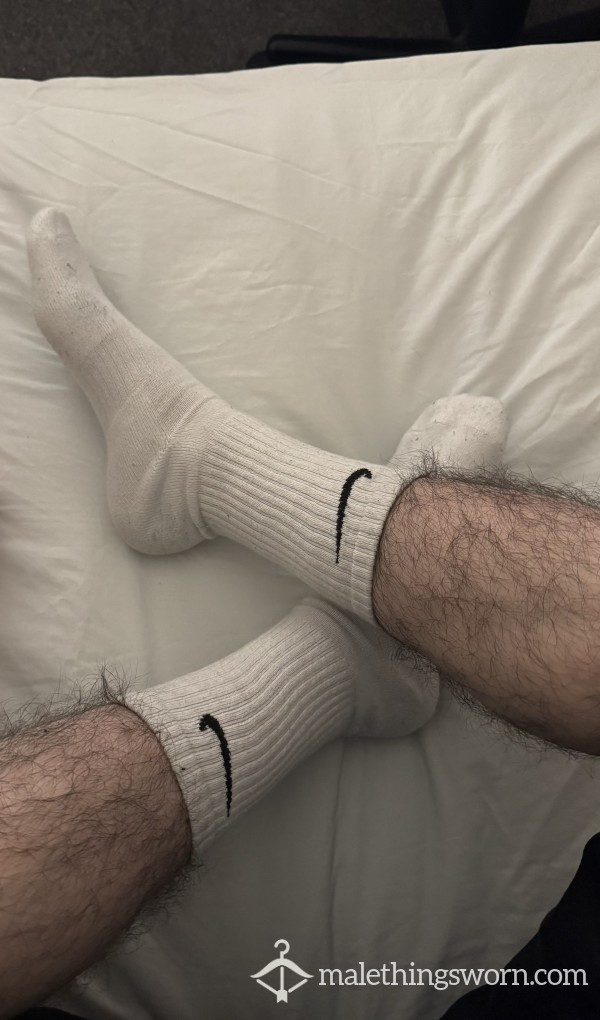 Sweaty White Nike Socks