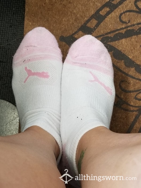 Sweaty White Puma Socks