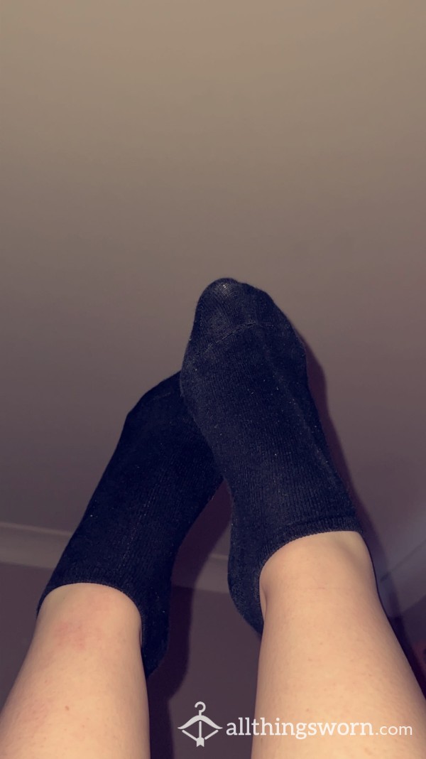 Sweaty Worn Black Socks