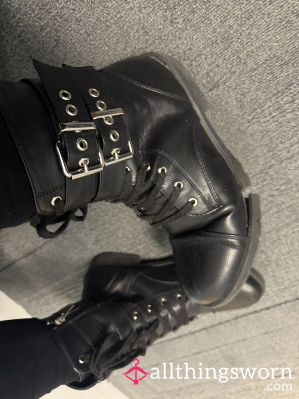 Sweaty, Worn-Out Concert Boots – Broken In & Full Of Heat