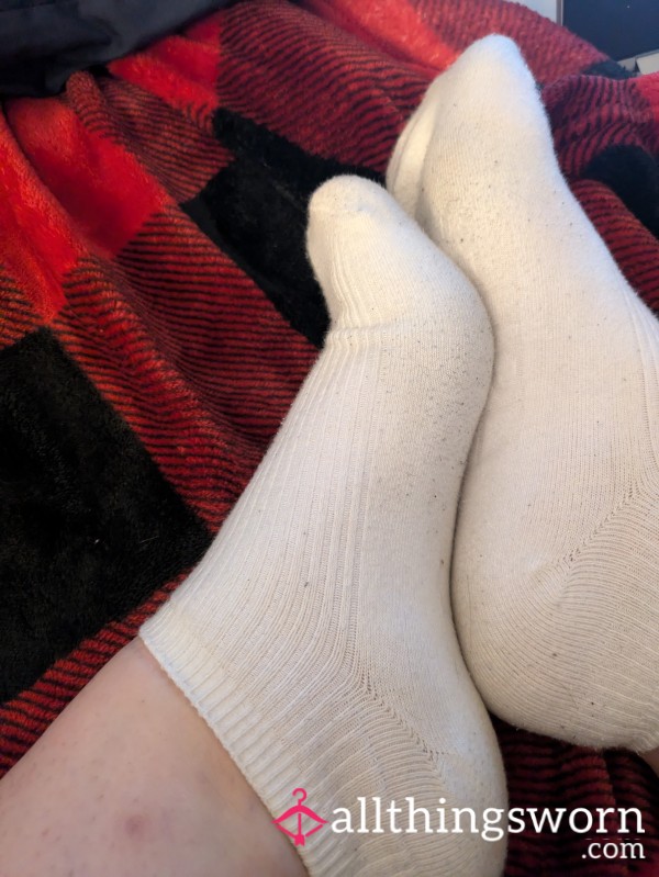 Sweaty Worn White Socks