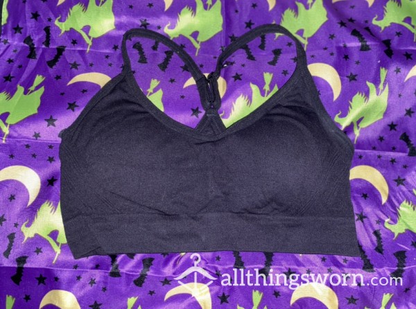 Sweaty Yoga Workout Sports Bra Size Small Worn By Goth Girl 🦇