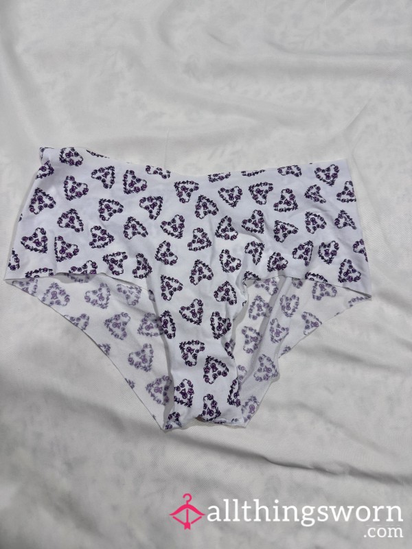 💜 Sweet & Sa**y  VS Heart Panties – Worn Just For You 💜