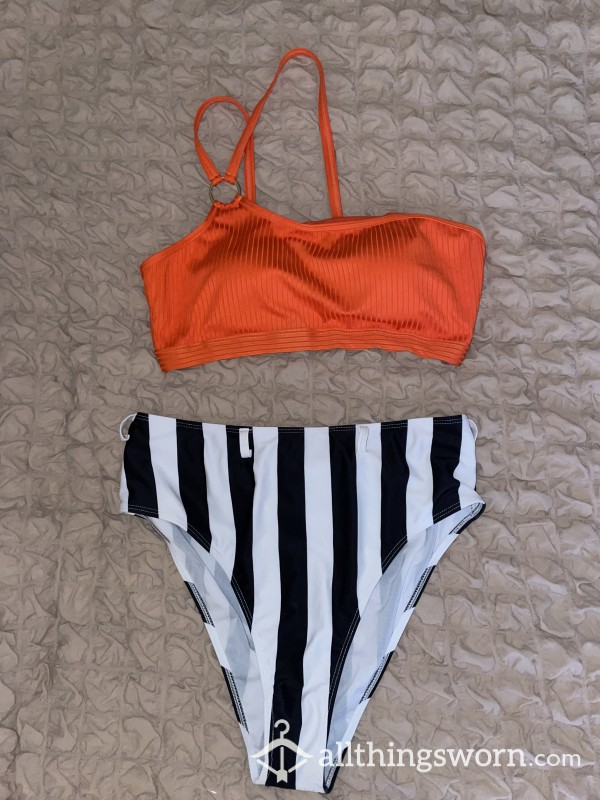 Swim Bra Top & High Rise Bikini Bottoms