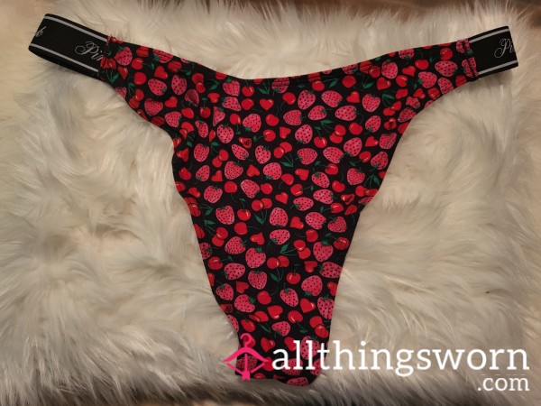 T11: XL PINK Berry Cherry Thong