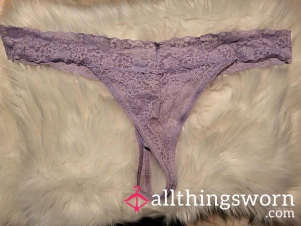 SALE: T17: XL Lavender Lace Thong - 1 Save