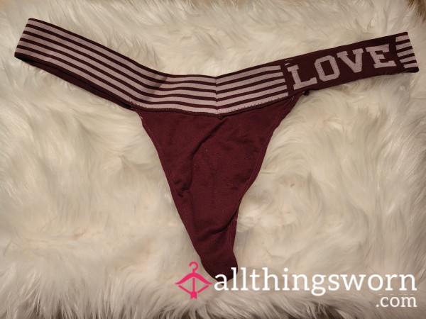 T39: Decades Old Maroon Love Thong